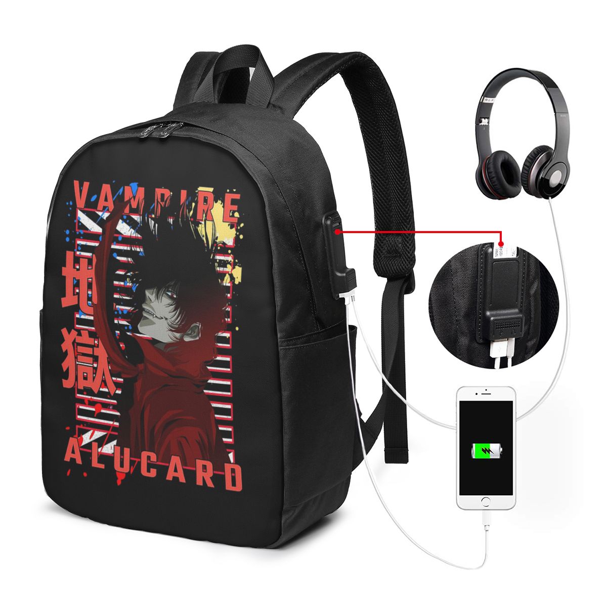 Laptop Bag - Alucard Hellsing Manga Rucksack, Reisetasche für