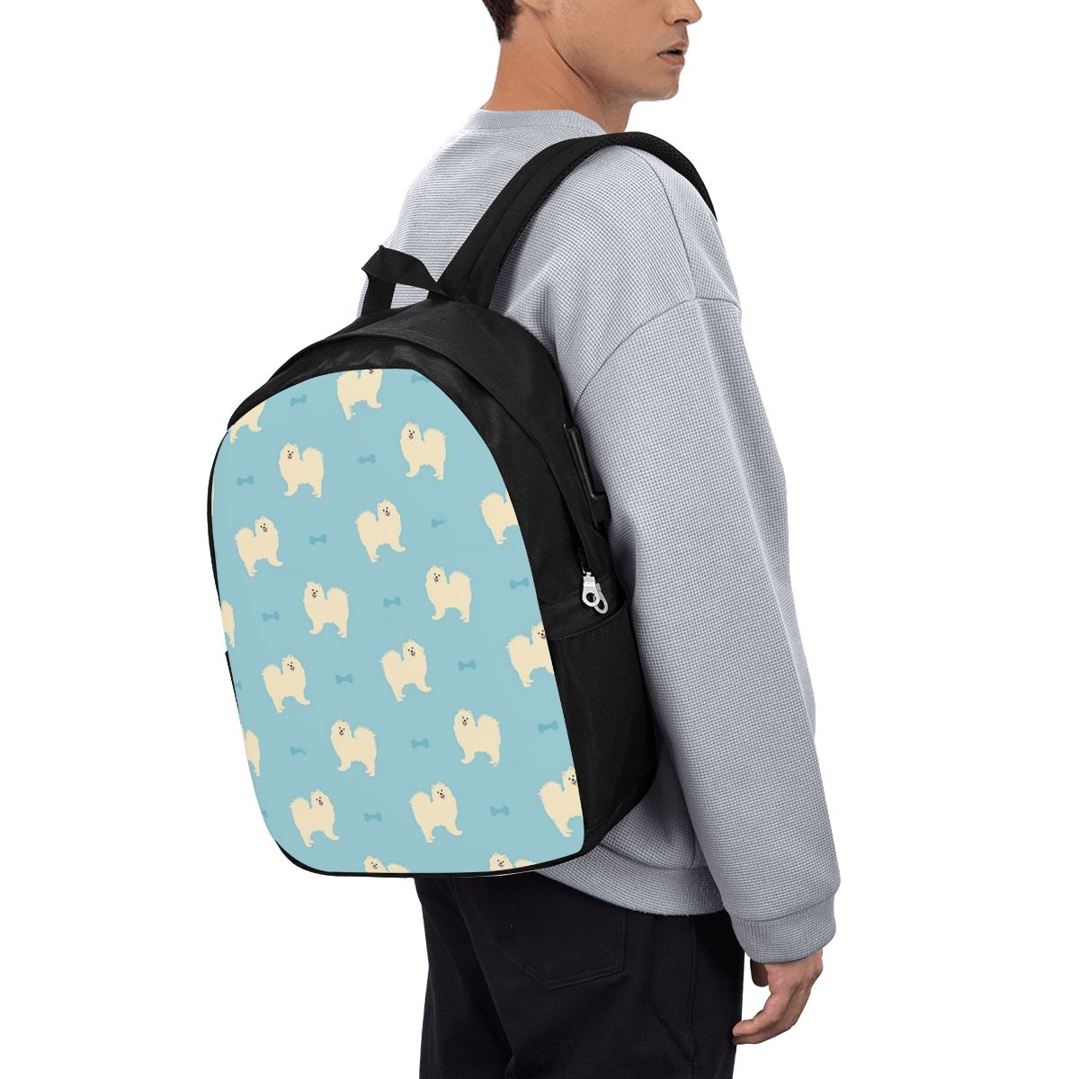 Laptop Bag - Samojeden-Hunde-Rucksack, Reisetasche für Notebooks, Computer, College-Studenten,