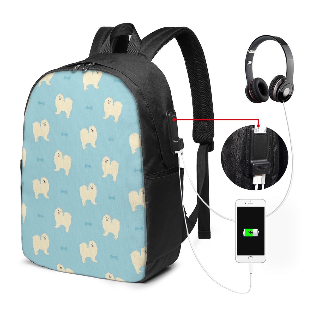 Samojeden-Hunde-Rucksack, Reis – Laptop Bag Bewertung und Preis